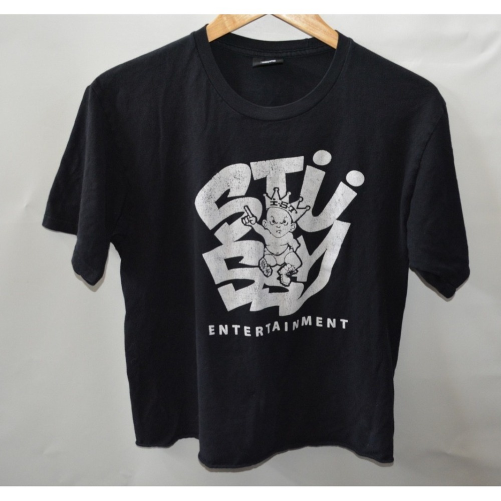 Rare Vintage Stussy Entertainment Graphic T‑Shirt Medium – Used – Wear